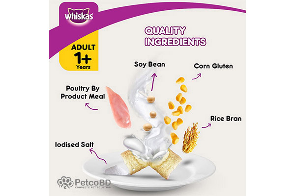 82 Whiskas Adult Cat Dry Food Chicken details petcobd