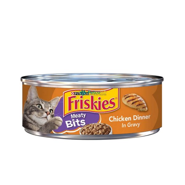 Friskies Canned Meaty Bits Chicken Dinner in Gravy 156g Petco BD