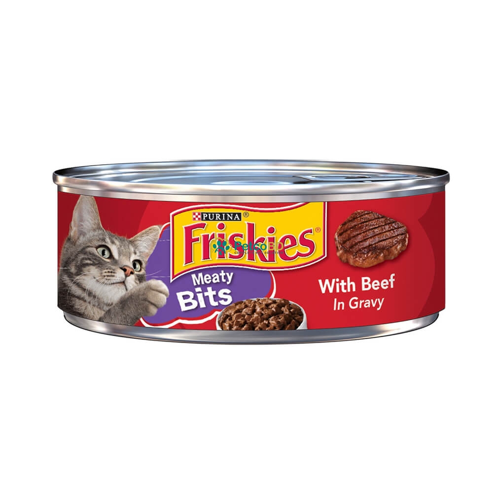 Friskies Meaty Bits With Beef In Gravy Cat Can Food G Petco Bd