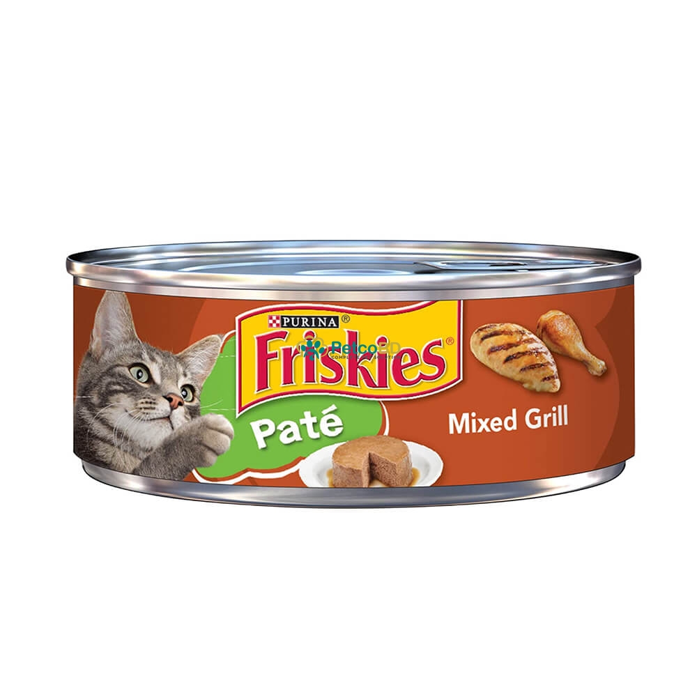 Friskies Adult Cat Food Canned Pate Mixed Grill 156g Petco BD