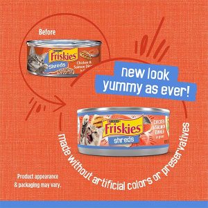 Friskies Shreds Chicken & Salmon Dinner in Gravy Cat Can Food 156g 03