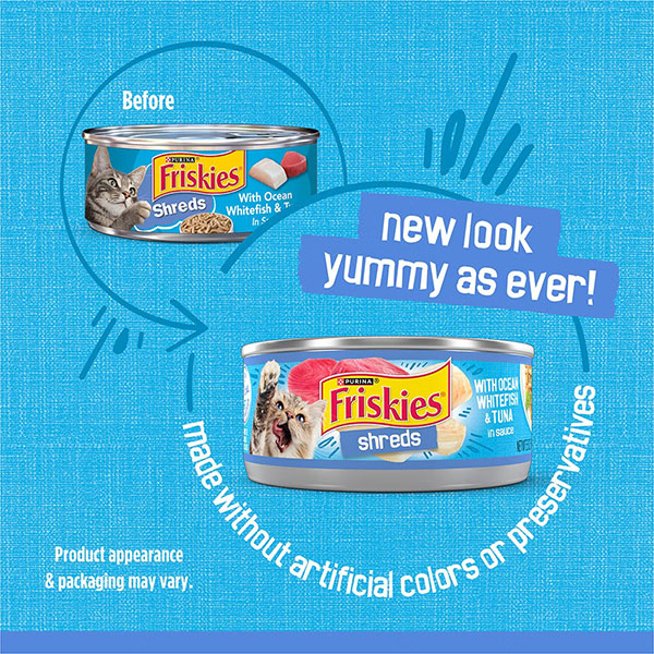 Friskies Shreds with Ocean Whitefish & Tuna in Sauce Cat Can Food 156g 03