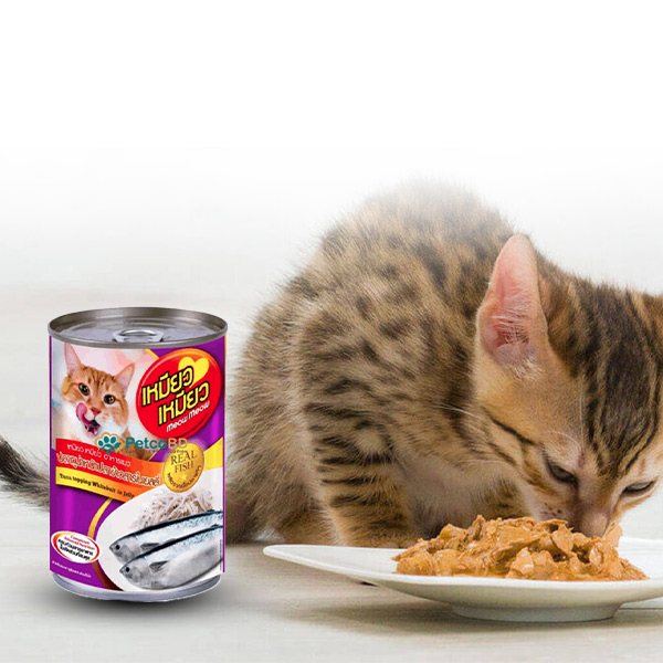 Meow Meow Adult Cat Food Tuna Topping Whitebait in Jelly 400g 02