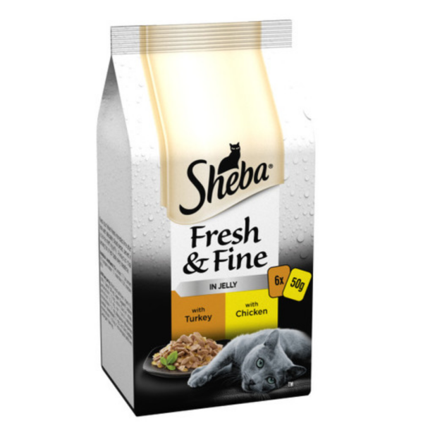 Sheba Pouch Fresh Fine with Turkey with Chicken 6x50g 300gm