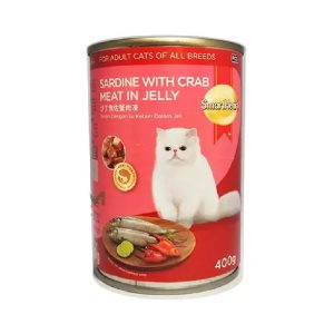 SmartHeart Cat Can Food – Sardine with Crab Meat in Jelly (400g) 02 petcobd