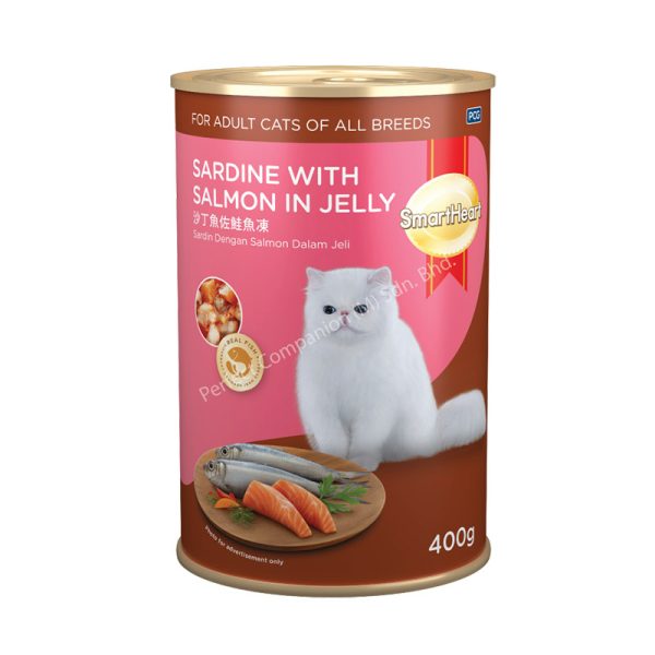 SmartHeart Cat Can Food – Sardine with Salmon (400gm) 02 petcobd