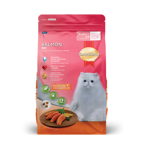 SmartHeart Cat Dry Food Salmon 01