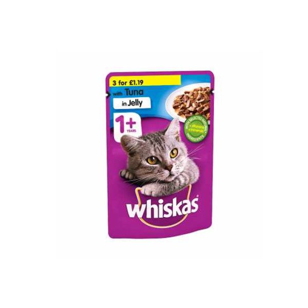 Whiskas Adult Cat (1+ year) Pouch Chicken in Jelly (UK) 02 petcobd