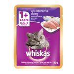 Whiskas Adult Cat (1+ year) Pouch Mackerel 85g 01 petcobd