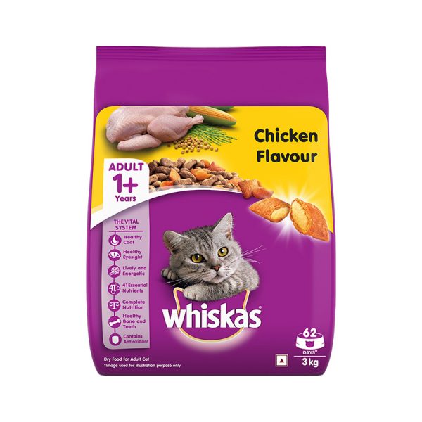 Whiskas Adult Cat Dry Food Chicken 01 petcobd