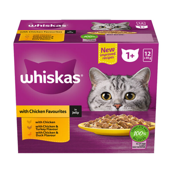 Whiskas Adult Cat Pouch (1+ year) Chicken in Jelly 100g 01 petcobd