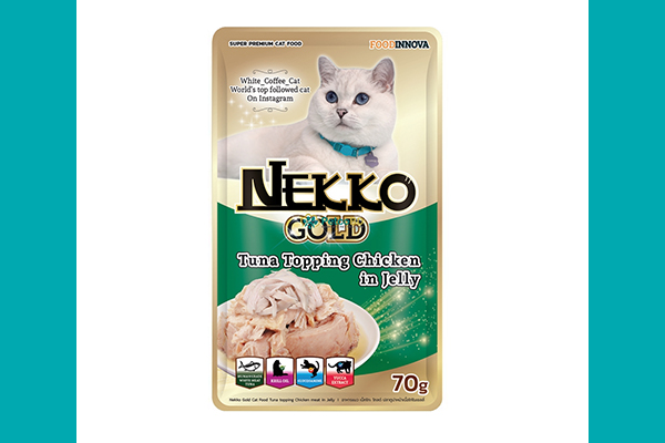 Nekko Gold Pouch Tuna Topping Chicken in Jelly 70g 02