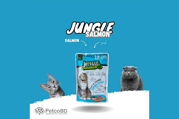 32 Jungle Cat Pouch Chunks With Salmon details petcobd