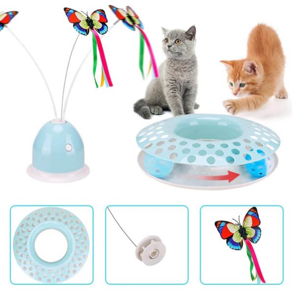 Cat Toys Funny Automatic Electric Rotating Butterfly Ball Exercise for Kitten Petco BD