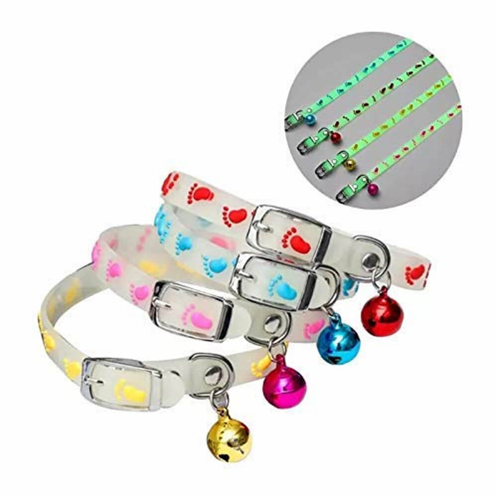 Cat Collar Reflective Adjustable Radium Safety Buckle with Bells - Petco BD
