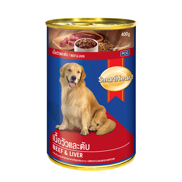 SmartHeart Dog Can Food Beef & Liver (400g) 01