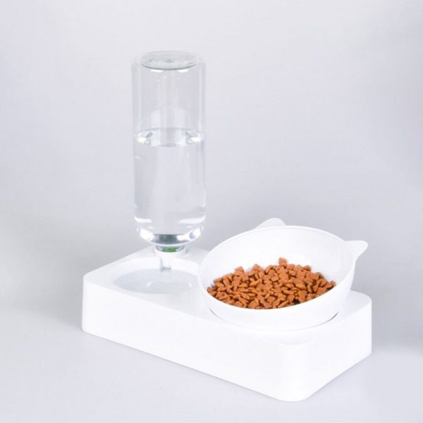 Cat Face Shape Feeding Bowl and Water Bottle Small Size Petco BD