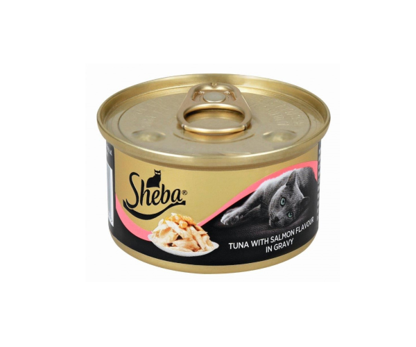 Sheba Caneed Tuna Flakes and Salmon in Gravy 85g Petco BD