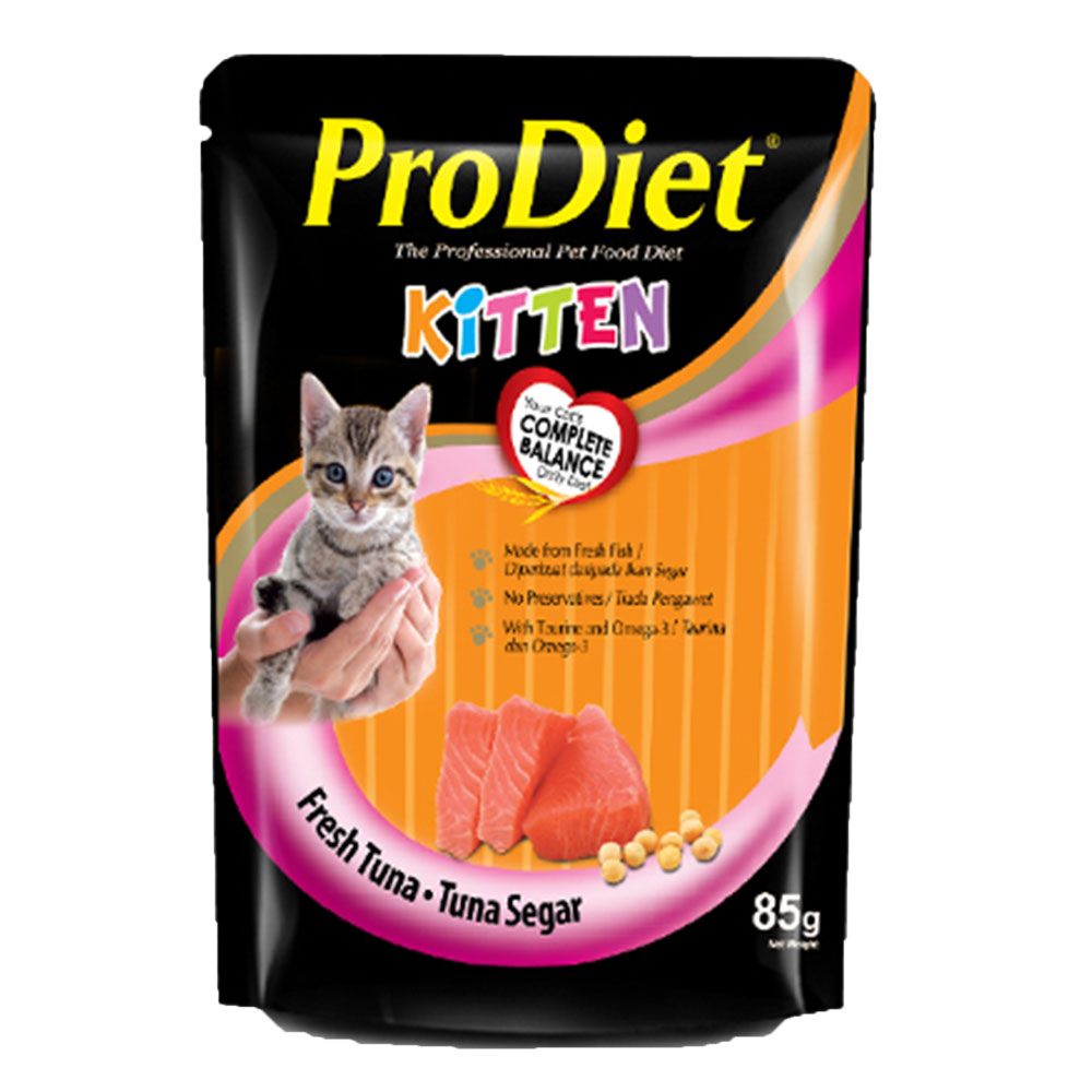 Prodiet Pouch Kitten Cat Wet Food Fresh Tuna 85GM Petco BD