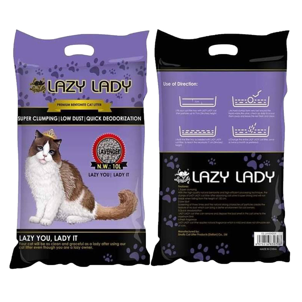 Lazy Lady Premium Clumping Cat Litter Lavender Petco BD