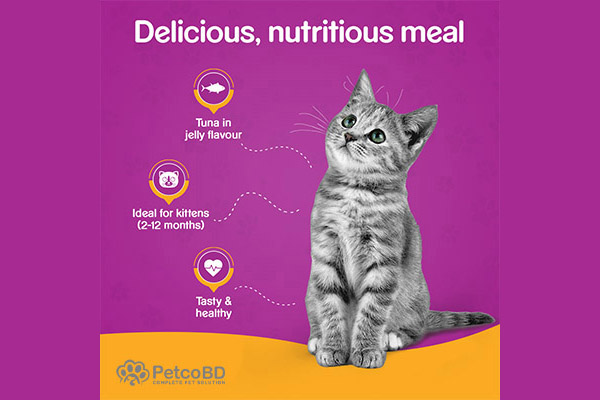 50 Whiskas Kitten (2 12 months) Pouch Tuna in Jelly details petcobd