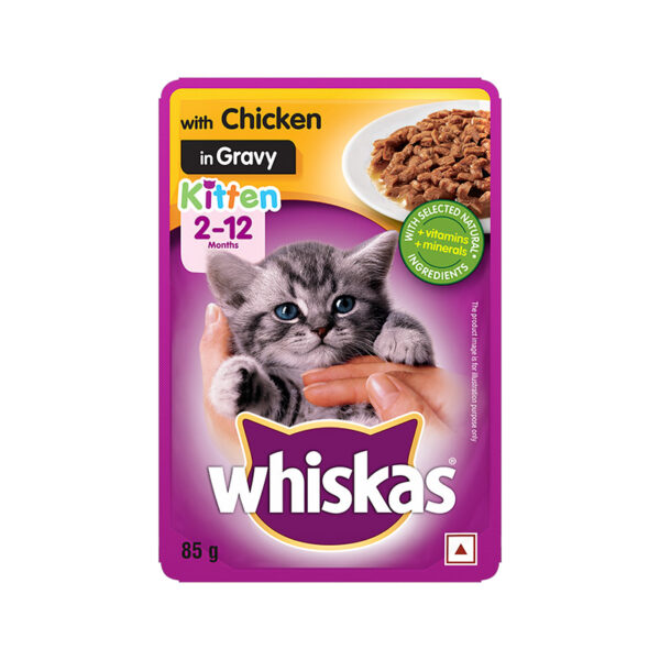 Whiskas Kitten (2 12 months) Pouch with Chicken in Gravy 02 petcobd