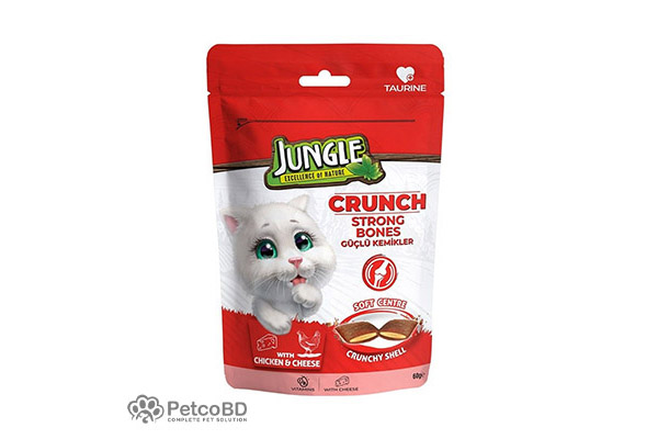 38 Jungle Crunch Cat Treat Strong Bones With Chicken & Cheese details petcobd