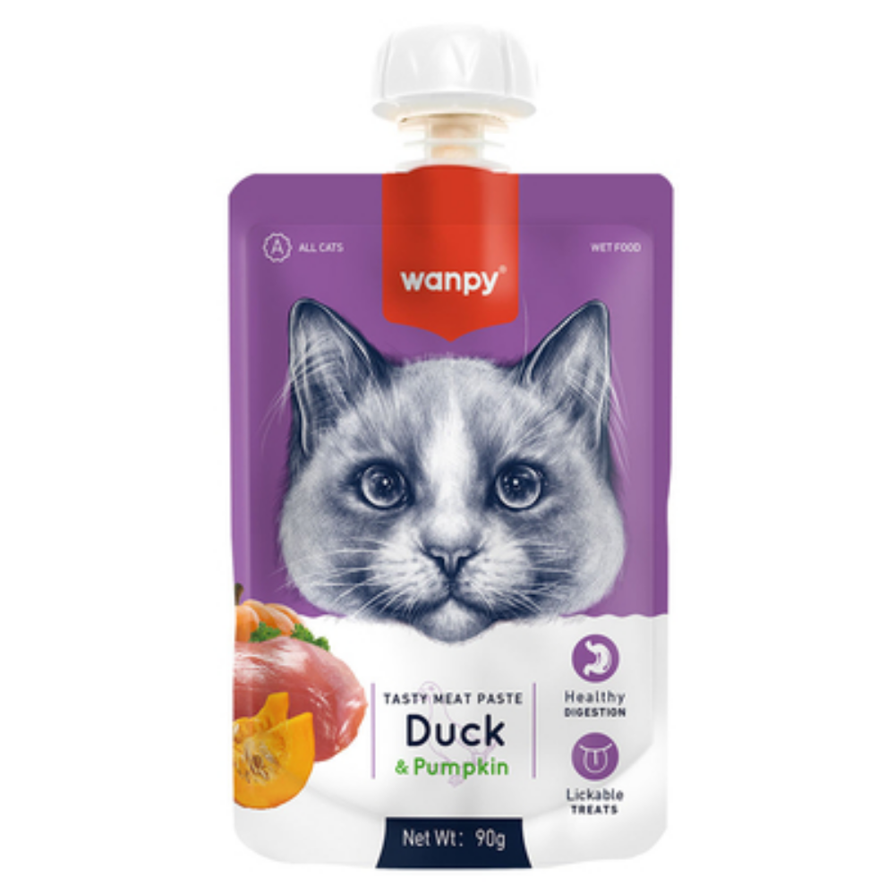 Wanpy tasty Meat Paste Duck & Pumpkin Lickable Treat 90gm - Petco BD