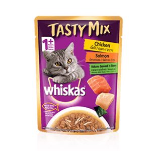 Whiskas® Tasty Mix Gravy Chicken Salmon Wakame Seaweed 01 petcobd