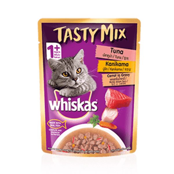 Whiskas® Tasty Mix Gravy Tuna Kanikama Carrots 01 petcobd