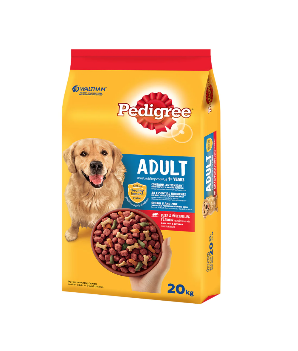 Pedigree Adult Dog Dry Food Beef & Vegetables (Thailand) - Petco BD