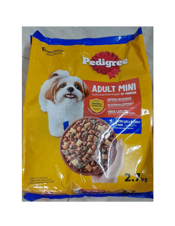 Pedigree Adult Mini Dog Food Chicken Liver Vegetable 2.7kg Petco BD