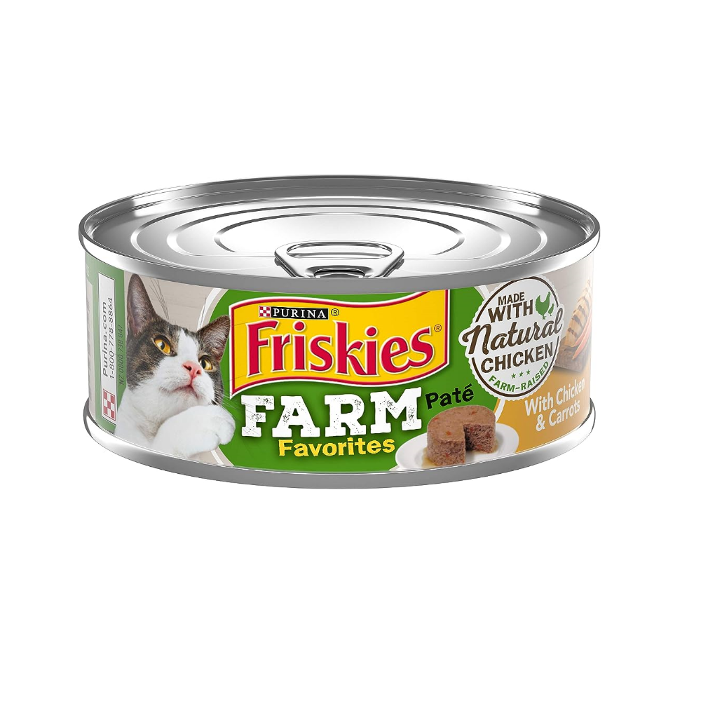 Friskies Can Pate Farm Favorites With Chicken Carrots 156gm