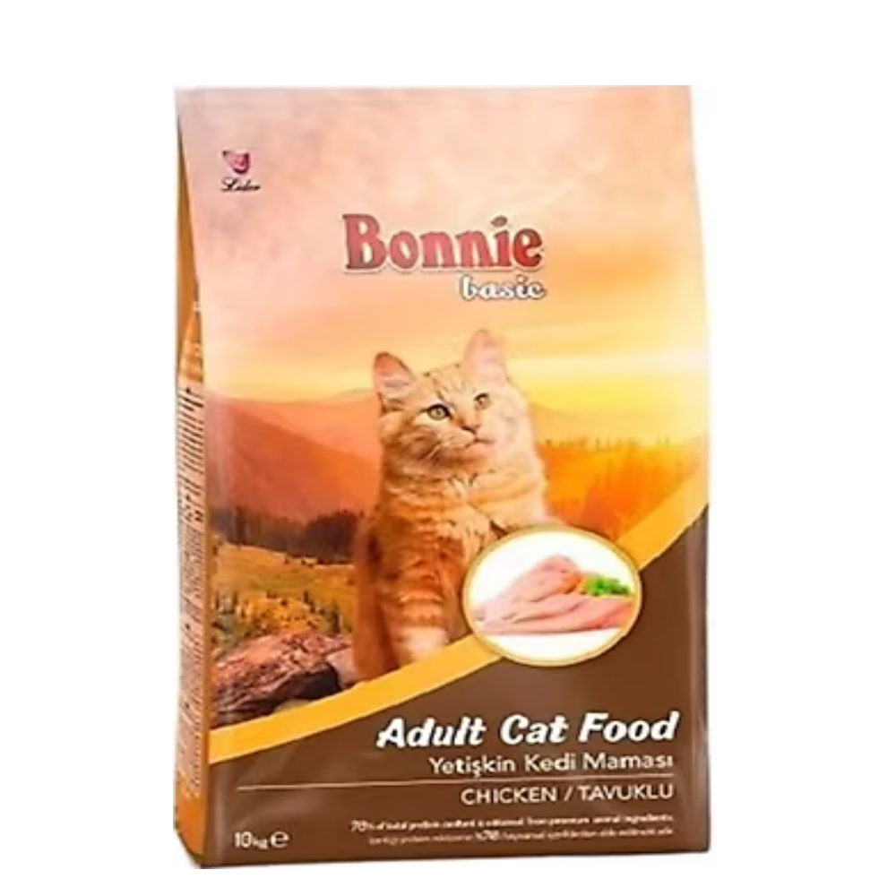 Bonnie Basic Adult Cat Food Chicken Flavour 10kg - Petco BD