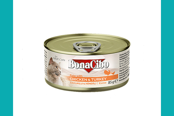 Bonacibo Cat Canned Pate With Chicken & Turkey 85gm 02