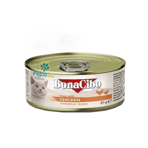 Bonacibo Kitten Canned Pate With Chicken 85g 01