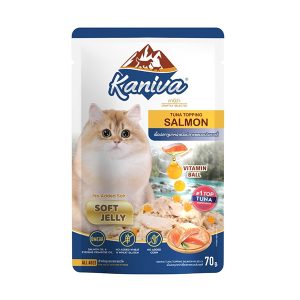 Kaniva Cat Pouch Indoor Tuna Topping Salmon 70g Soft Jelly 01