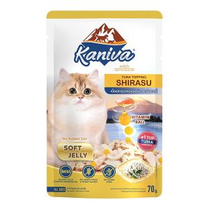 Kaniva Cat Pouch Indoor Tuna Topping Shirasu 70g Soft Jelly 01