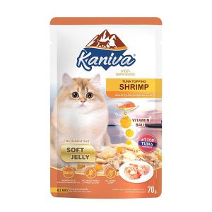 Kaniva Cat Pouch Indoor Tuna Topping Shrimp 70g Soft Jelly 01