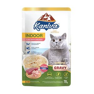 Kaniva Cat Pouch Indoor Tuna with Chicken 70g Gravy 01