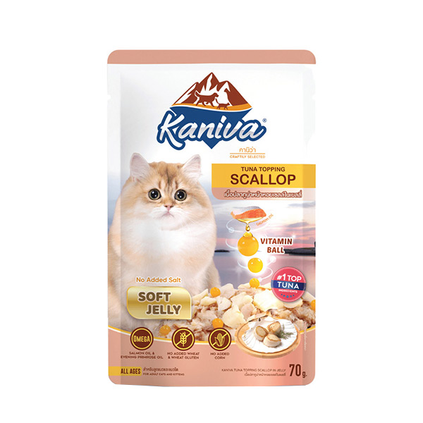 Kaniva Cat Pouch Tuna Topping Scallop 70g Soft Jelly 01