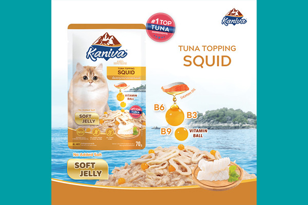 Kaniva Cat Pouch Tuna Topping Squid 70g Soft Jelly 02