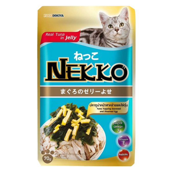 Nekko Pouch Tuna Topping Seaweed and Steamed Egg 70g