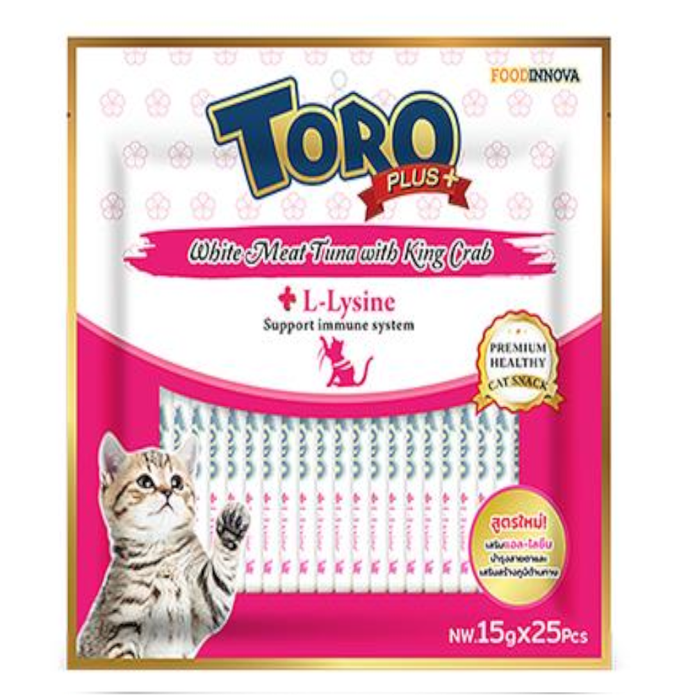 Toro Plus White Meat Tuna With King Crab + L - Lysine (15gx25pcs ...