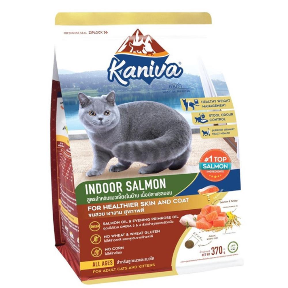 Image showcasing Kaniva Cat Food Indoor Salmon - Petco BD